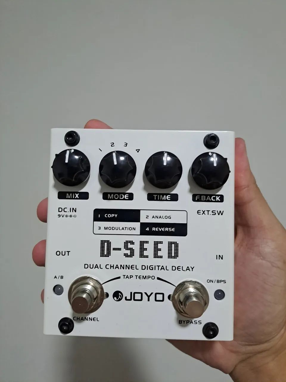 Joyo D-Seed Delay Copy Analog Analógico Modulation Reverse Tap Tempo Channel Preset