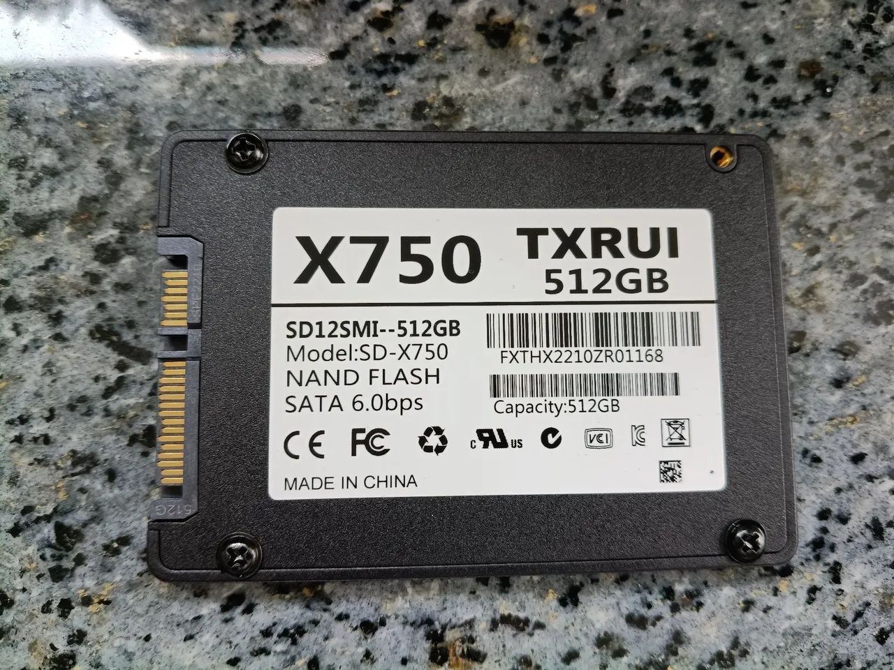 Vendo SSD TXRUI X750 de 512 GB, SATA de 2,5 polegadas, funcionando. - Foto 3