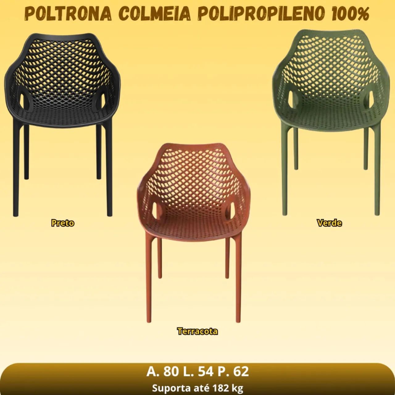 POLTRONA COLMEIA POLIPROPILENO 100%