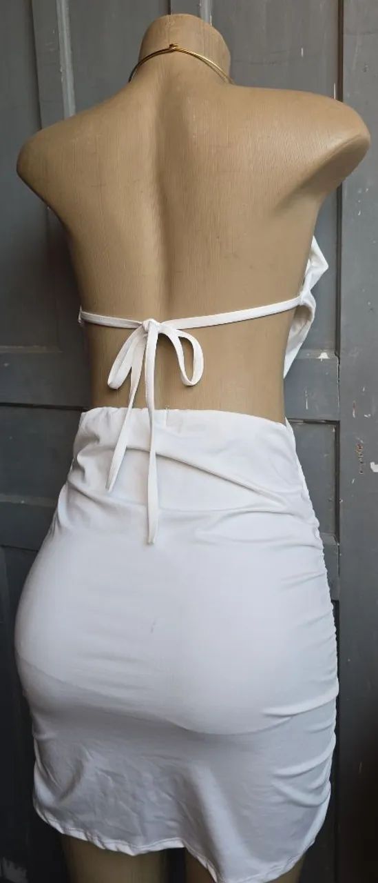 Vestido branco malha cotto - Foto 2