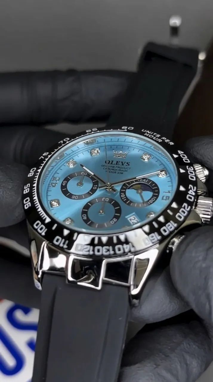  Relógio OLEVS com Pulseira de Silicone Super Confortável - Foto 3