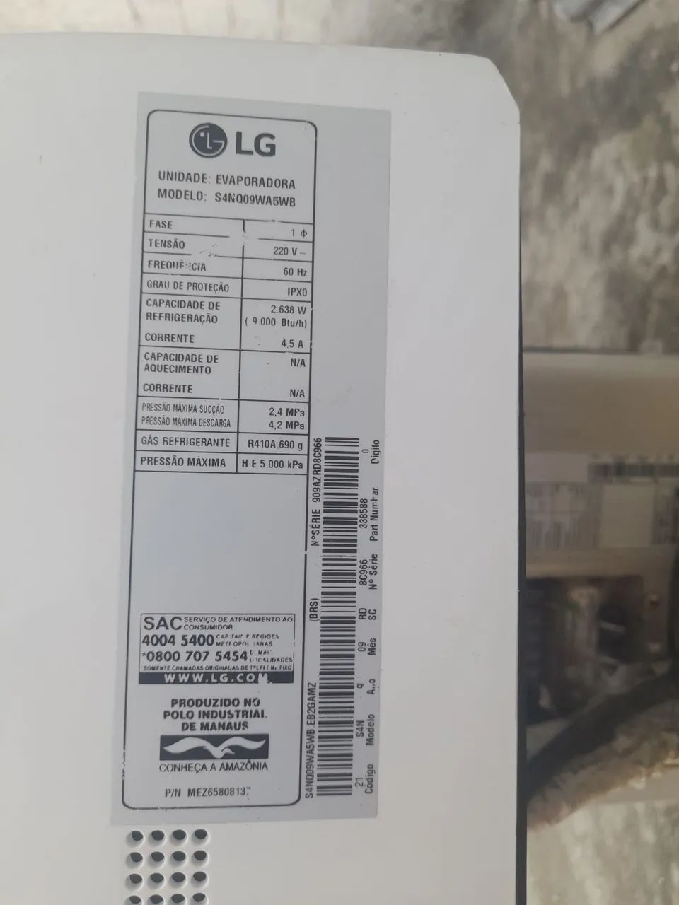 Ar-condicionado LG 9000BTUs DUAL Invert - Foto 5