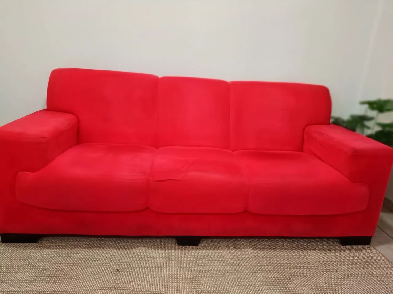 SOFA MODERNO VERMELHO 2 M
