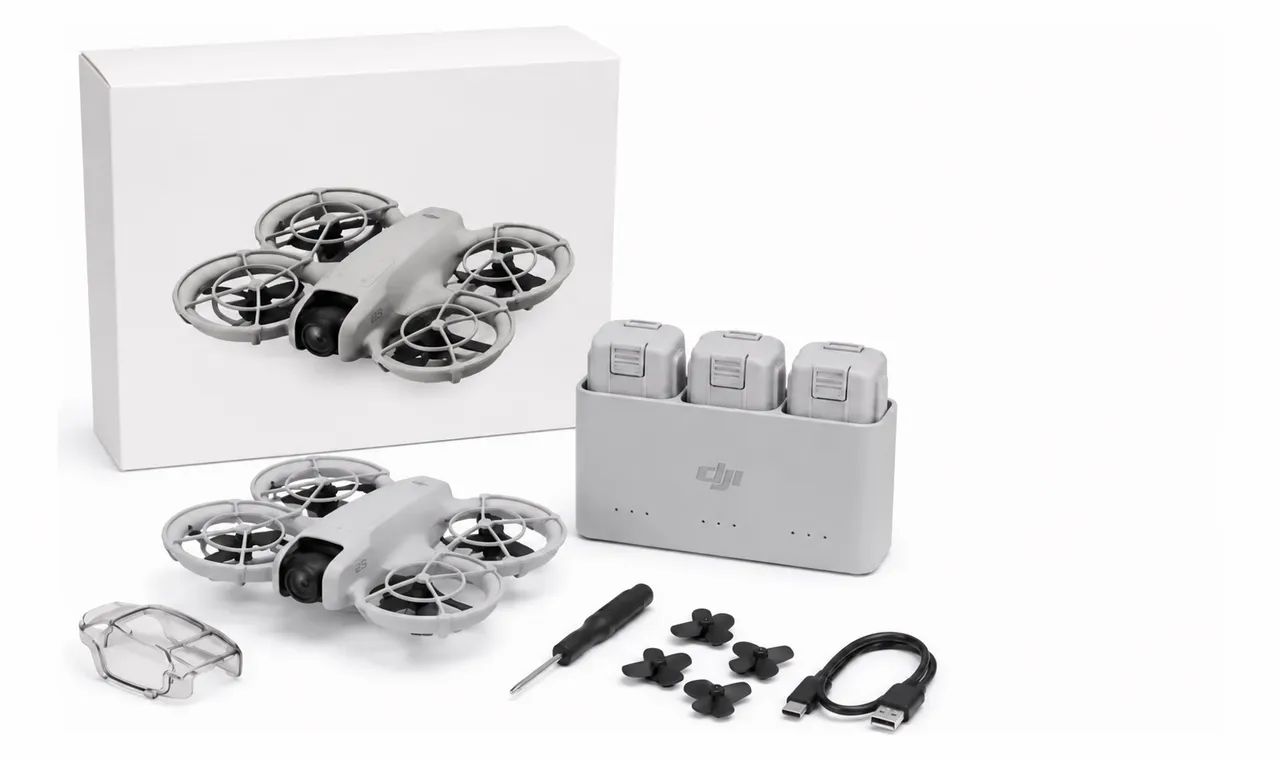 Drone DJI NEO + kit 3 baterias com carregador - Foto 2