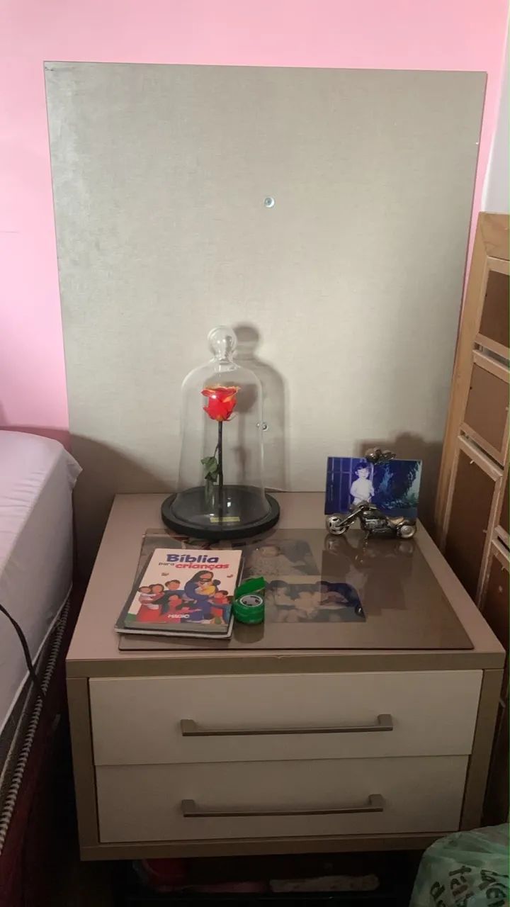 Criado mudo com cabeceira para cama queem - Foto 2