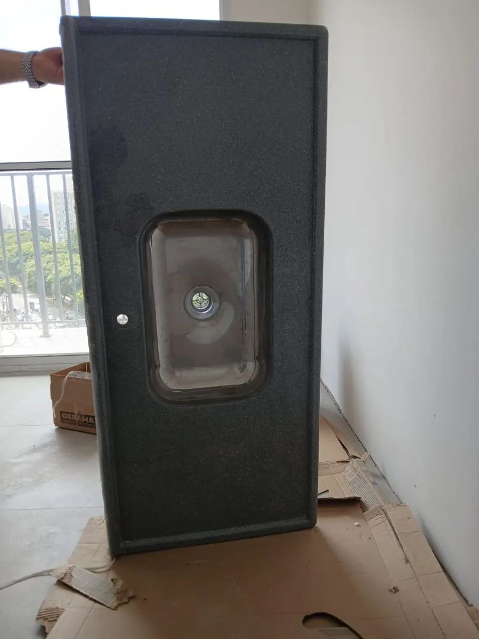 Pia de inox e bancada de pedra - Foto 2