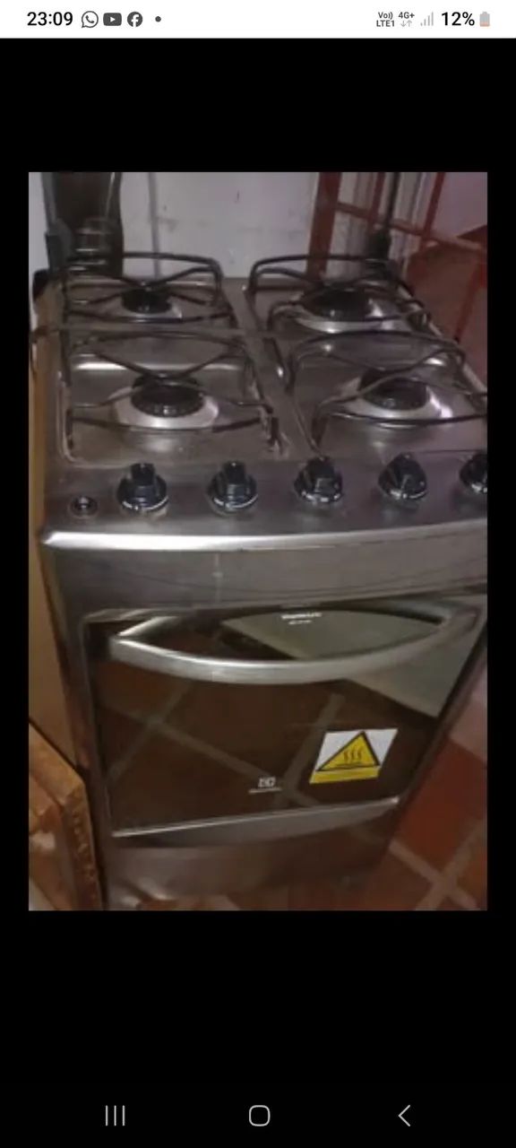 Fogão Electrolux - Modelo 50SX - 4 bocas Inox - bivolt