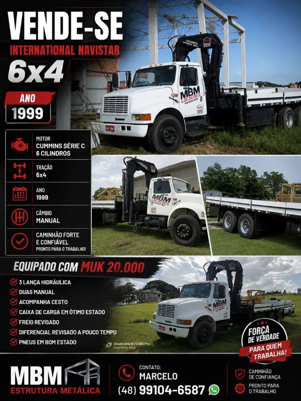 Caminhão internacional Navistar 6x4 