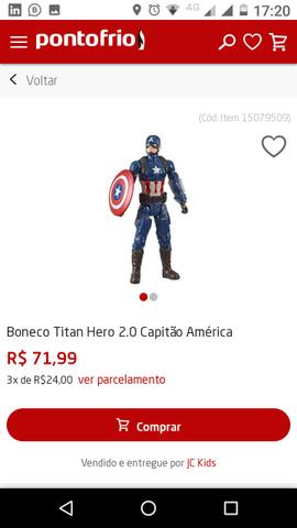 Boneco Capitão América