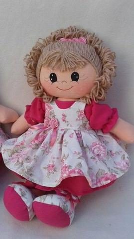 Boneca de pano coleção rosas - Foto 5