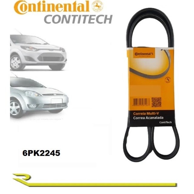 Correia Ford Fiesta 1.0 1.6 8v Zetec Rocam Alternador Bomba Dagua Direção Ar Condicionado 