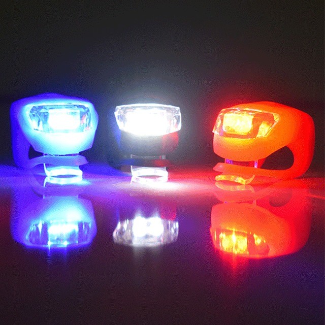 Sinalizadores Bike 2 Led Duplo Bicicleta Silicone Não Encarde - 180 - Foto 2