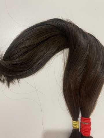 Cabelo humano de 45-50 cm liso ou levemente ondulado  - Foto 3