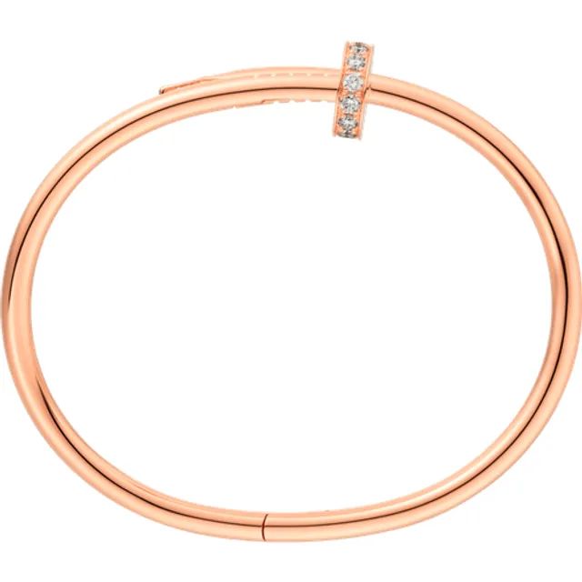 Bracelete prego aço inoxidável rose - Foto 3