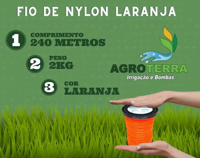 Fio de Nylon Laranja - Foto 2