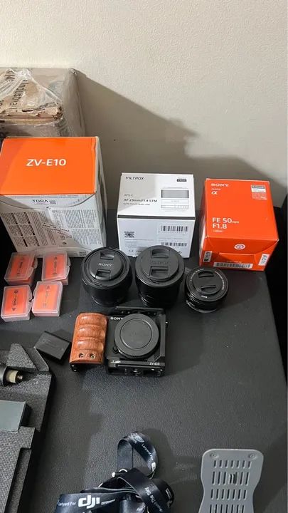 Kit Filmaker Sony zv e 10 + Dji mini 3 com tela - Foto 5