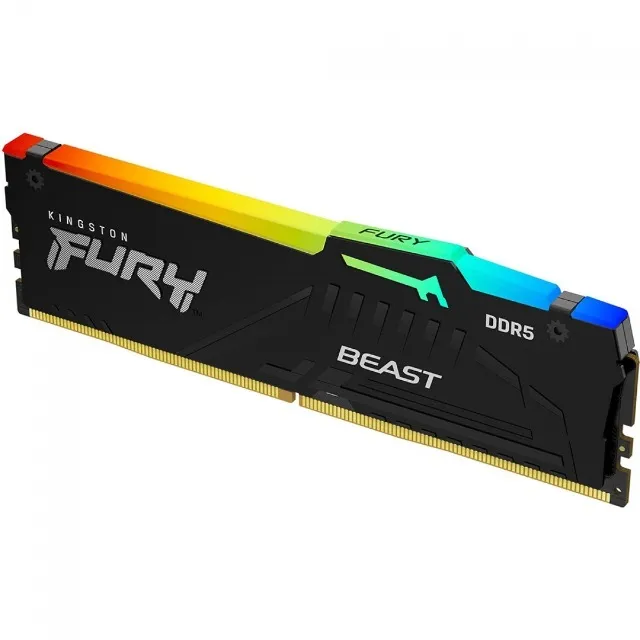 Memória Gamer DDR5 16GB 5600MHz Kingston FURY Beast Black KF556C40BWA-16 - WZetta