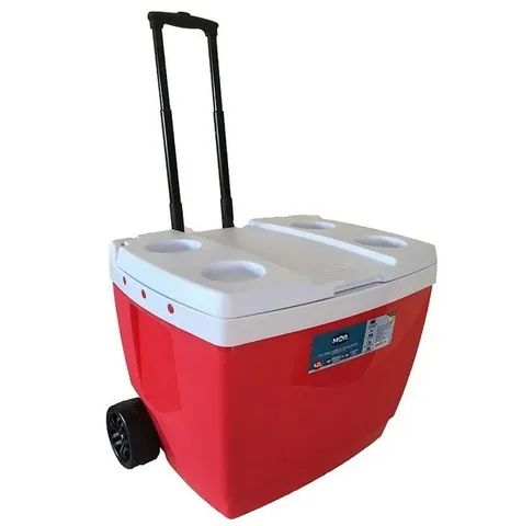 Cooler Caixa Térmica com Rodinha 42Litros Suporta 56Latinha 8Garraf 2L Praia Camp Pesc Mor - Foto 2