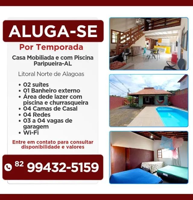 Linda casa com piscina em Paripueira - Foto 12