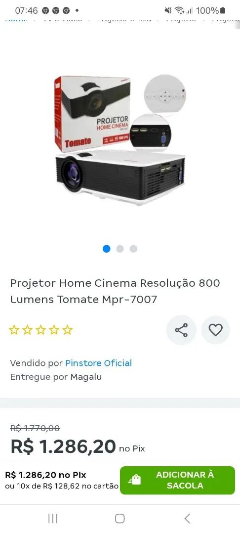 Projetor Home Cinema Tomate MPR-7007 - Foto 6