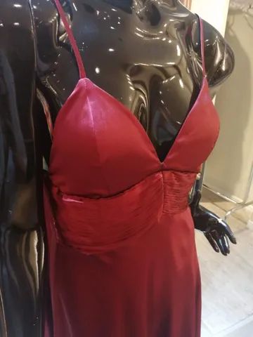 Vestido de festa longo Cetim Vermelho - G - Foto 5