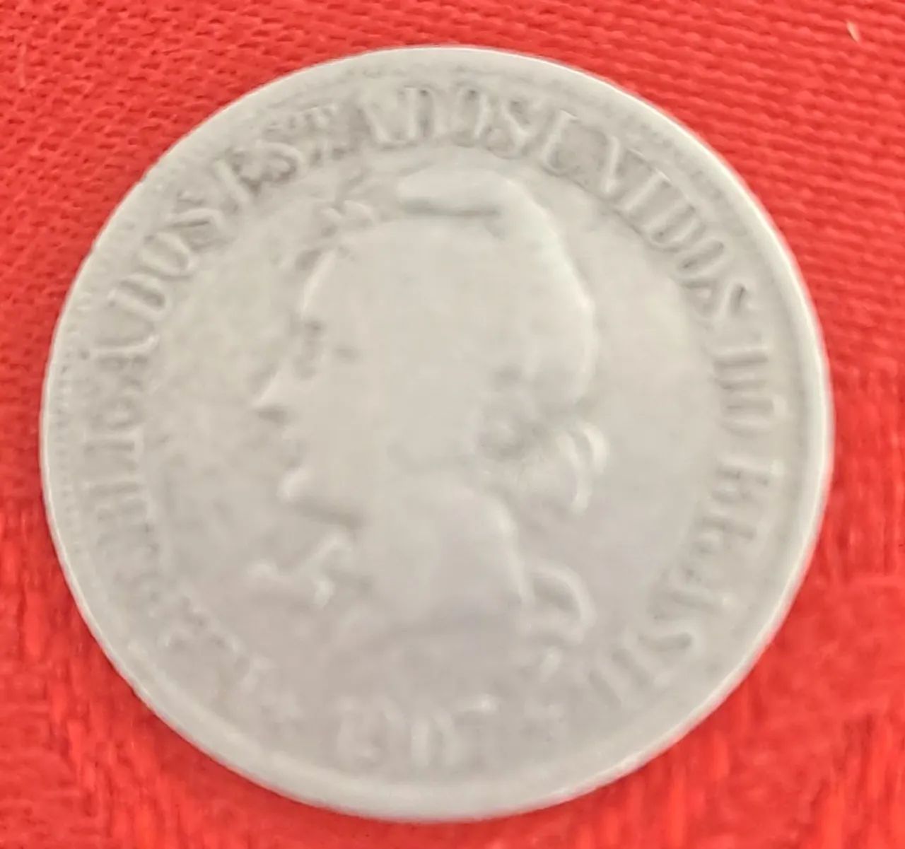 Moeda de 1907 em prata 5 gramas 500 reis - Foto 2