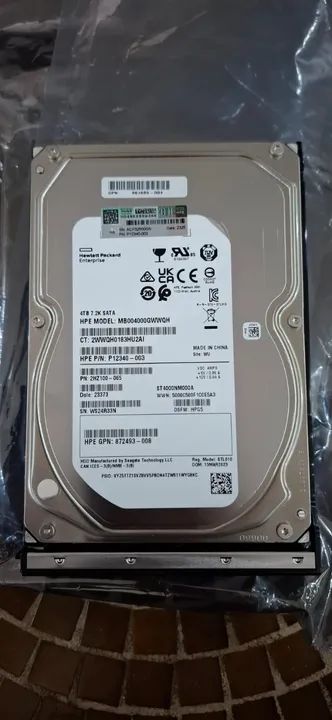 Disco Rígido De Servidor Hpe 4tb 7.2k Sata - Foto 4