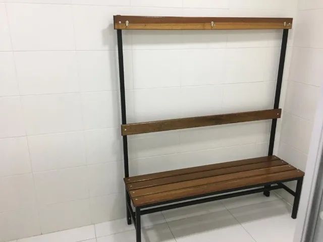 Bancos para vestiários com cabideiro-assento simples - Foto 2
