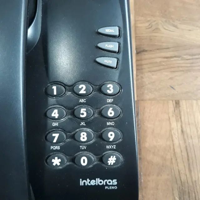 Telefone Fixo Pleno Com Fio Intelbras Sem Chave de Bloqueio Preto - Foto 3