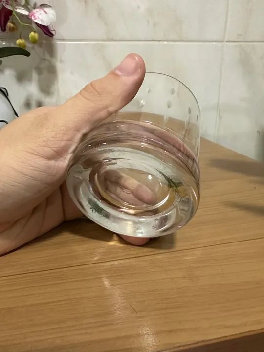 Antigo Copo para Whisky Demi em Cristal com lapidação em lágrimas  - Foto 5