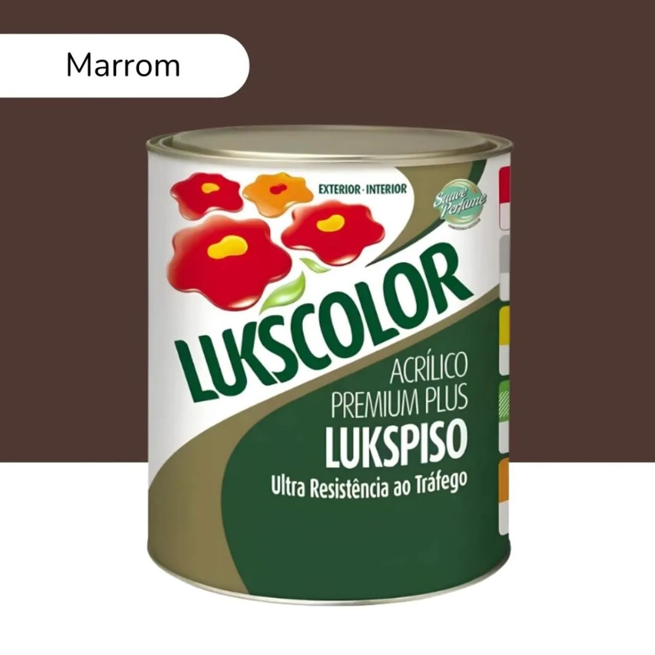 Tinta Piso Lukspiso 900ml Marrom Lukscolor