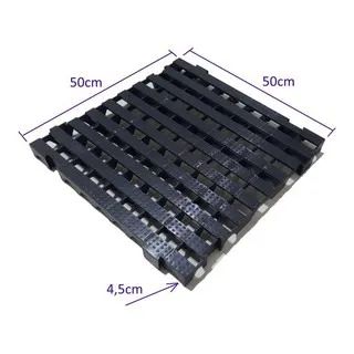 Pallet Estrado de Plástico 50x50cm Preto - Foto 3