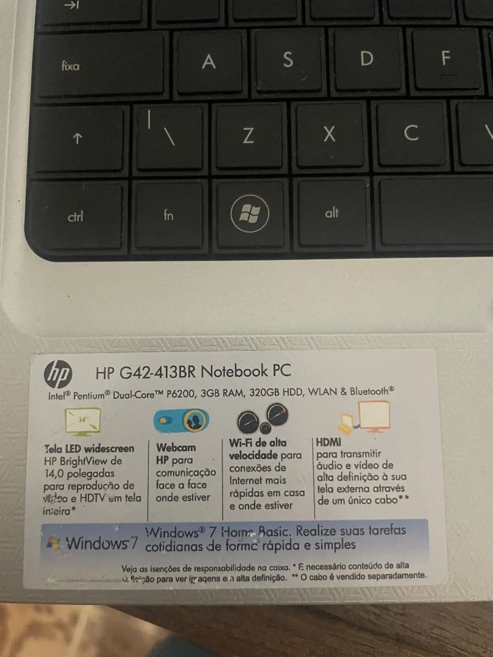 Notebook HP G42-413BR - Sem marca de uso - Foto 2