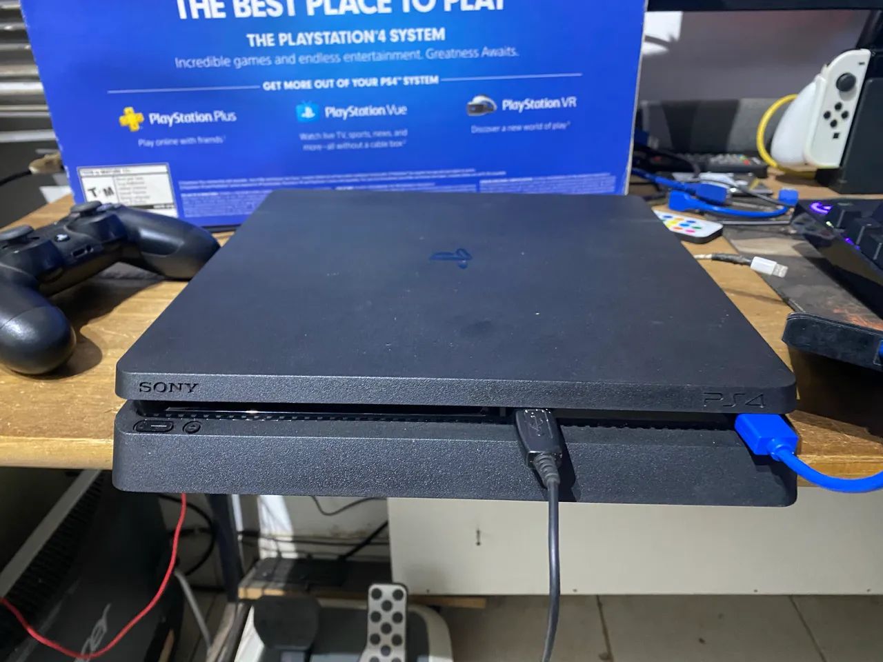 Ps4 slim 1tb com vários jogos aceito troca  - Foto 2