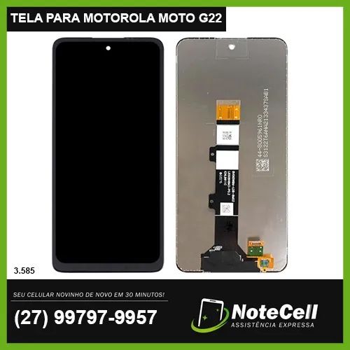 Tela Display Para Moto G22 Original  3.585A - Instalação Expressa Em 30 Minutos!