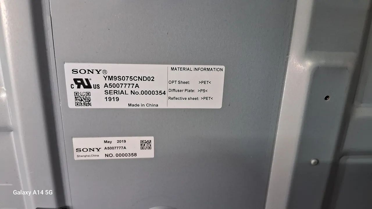 Trazeira completa  com barramento  de led (novos)TV Sony - xbr75x805g 