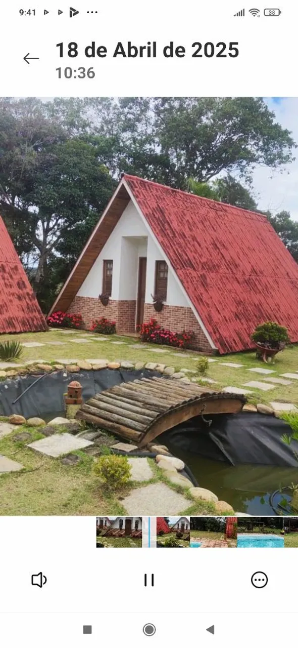 Área de sítio com 4 chales montanhas capixaba vista pedra azul