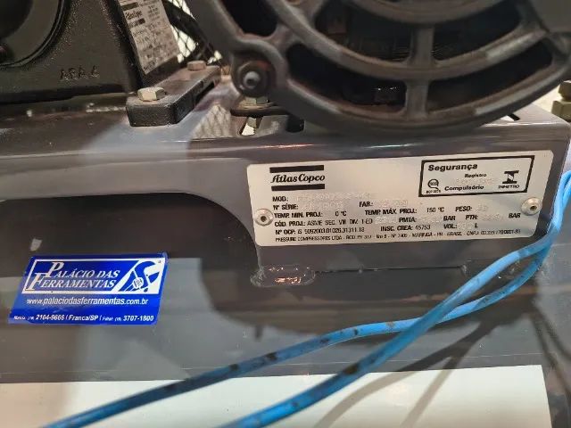 Compressor de ar elétrico Atlas Copco AT2/10 H100L 100L 2hp 127/220V - Foto 2