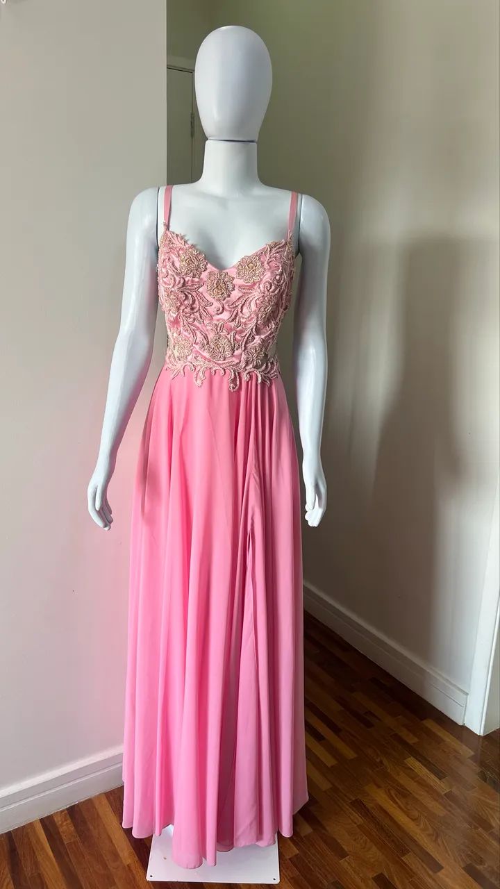 Vestido festa rosa Arthur Caliman 