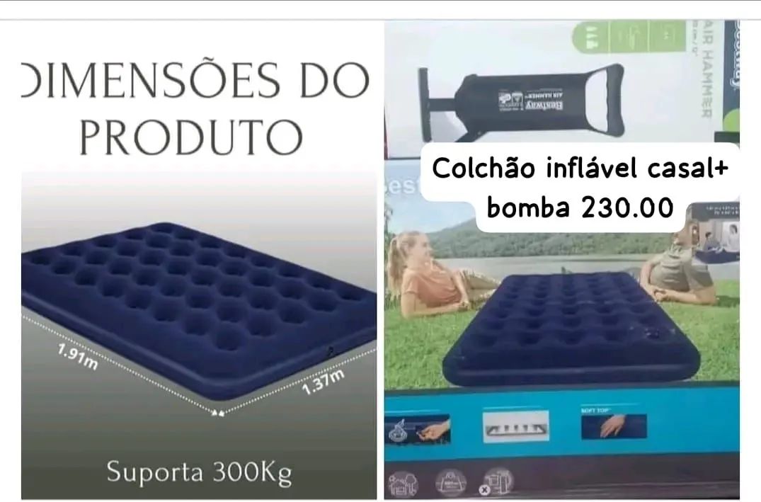Colchão inflável casal kit .