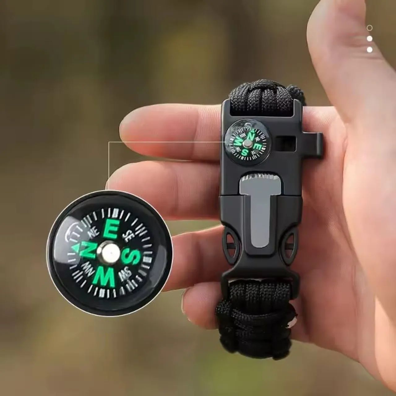 Pulseira de Sobrevivência com Compasso - Foto 4