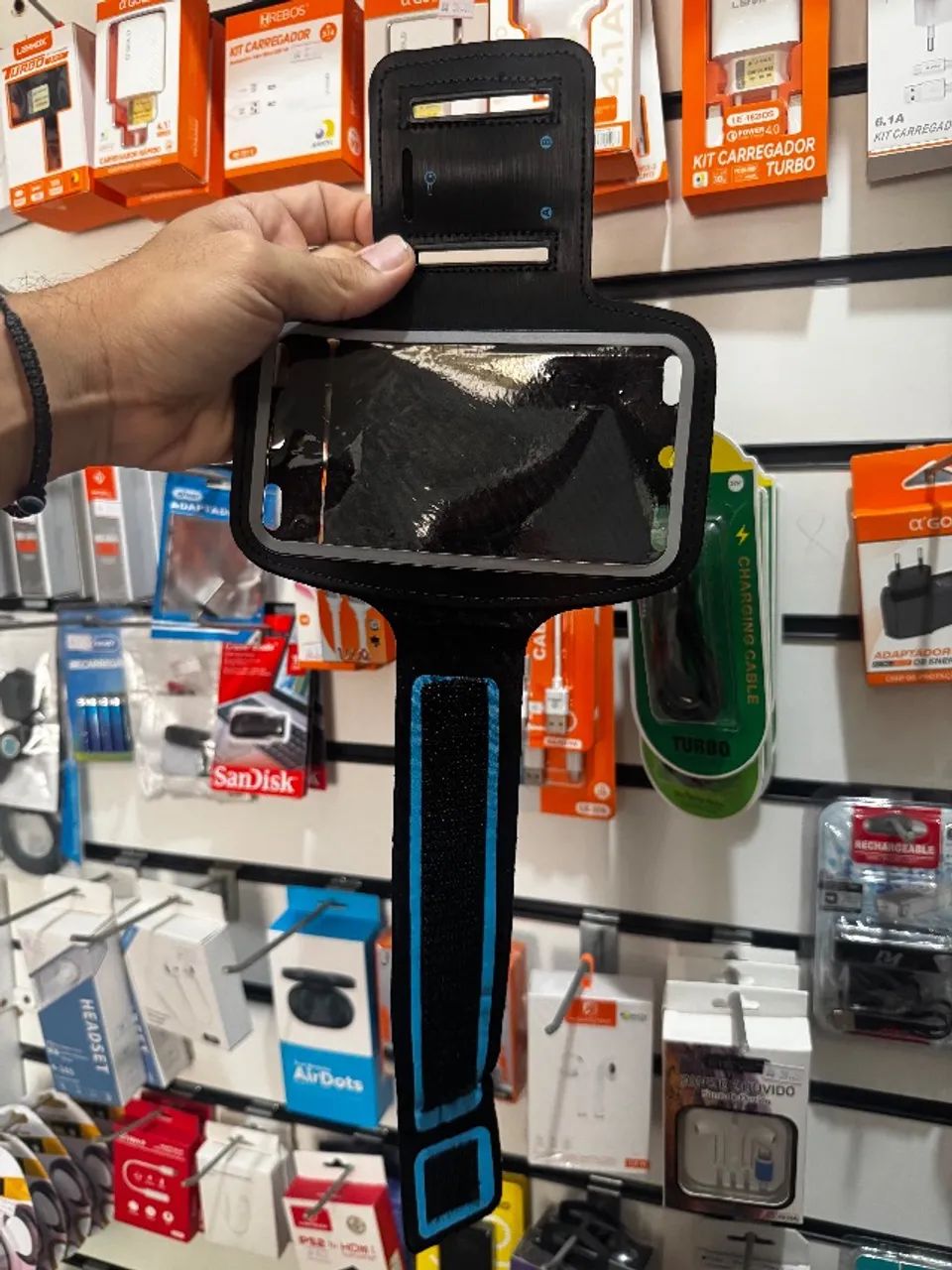 Braçadeira porta Celular e documentos - Foto 3