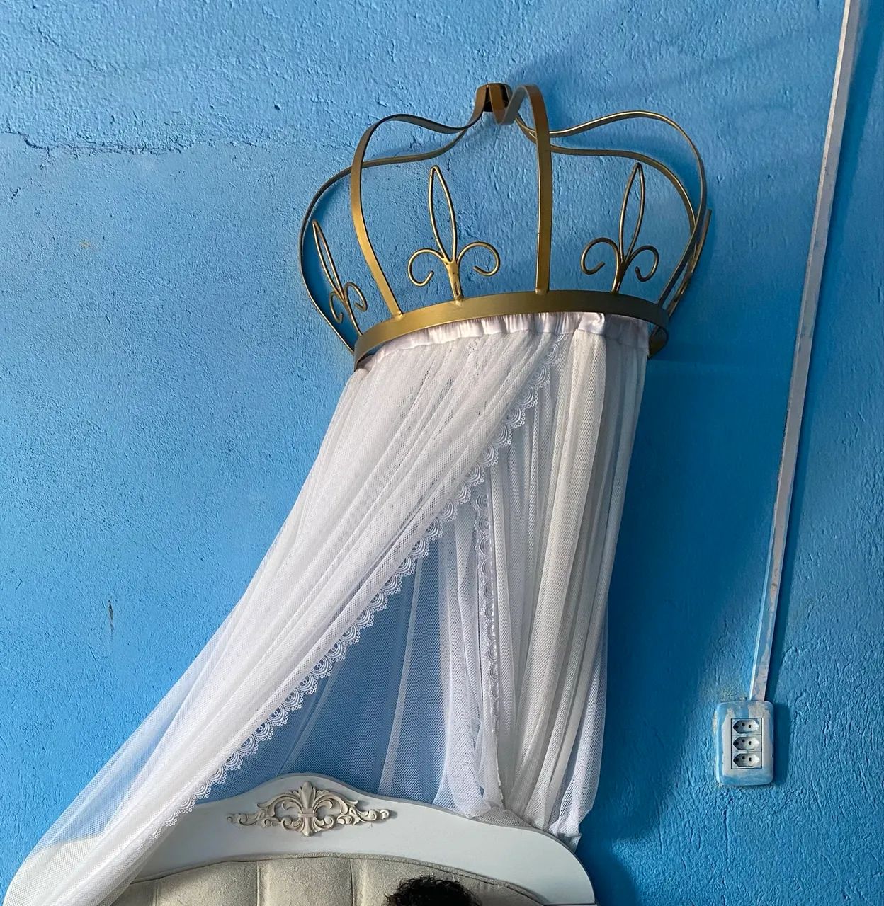 Dossel coroa com véu 