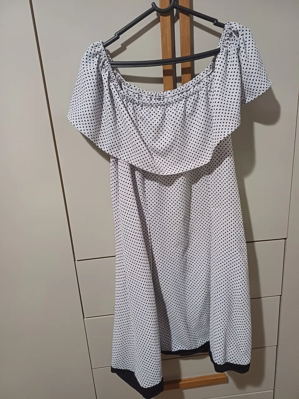 Vestido Ombro a Ombro Poá