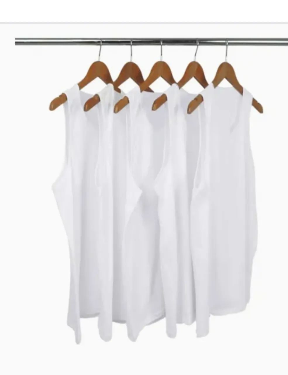 Kit 5 Camisas Regatas 100% Algodão - novas - Tam. GG