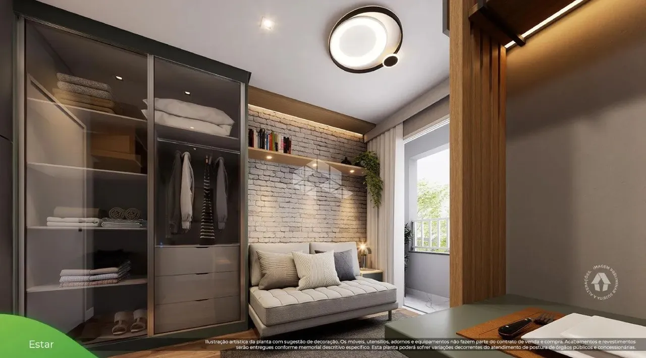 Studio com varanda e 17m² na Vila Santa Clara