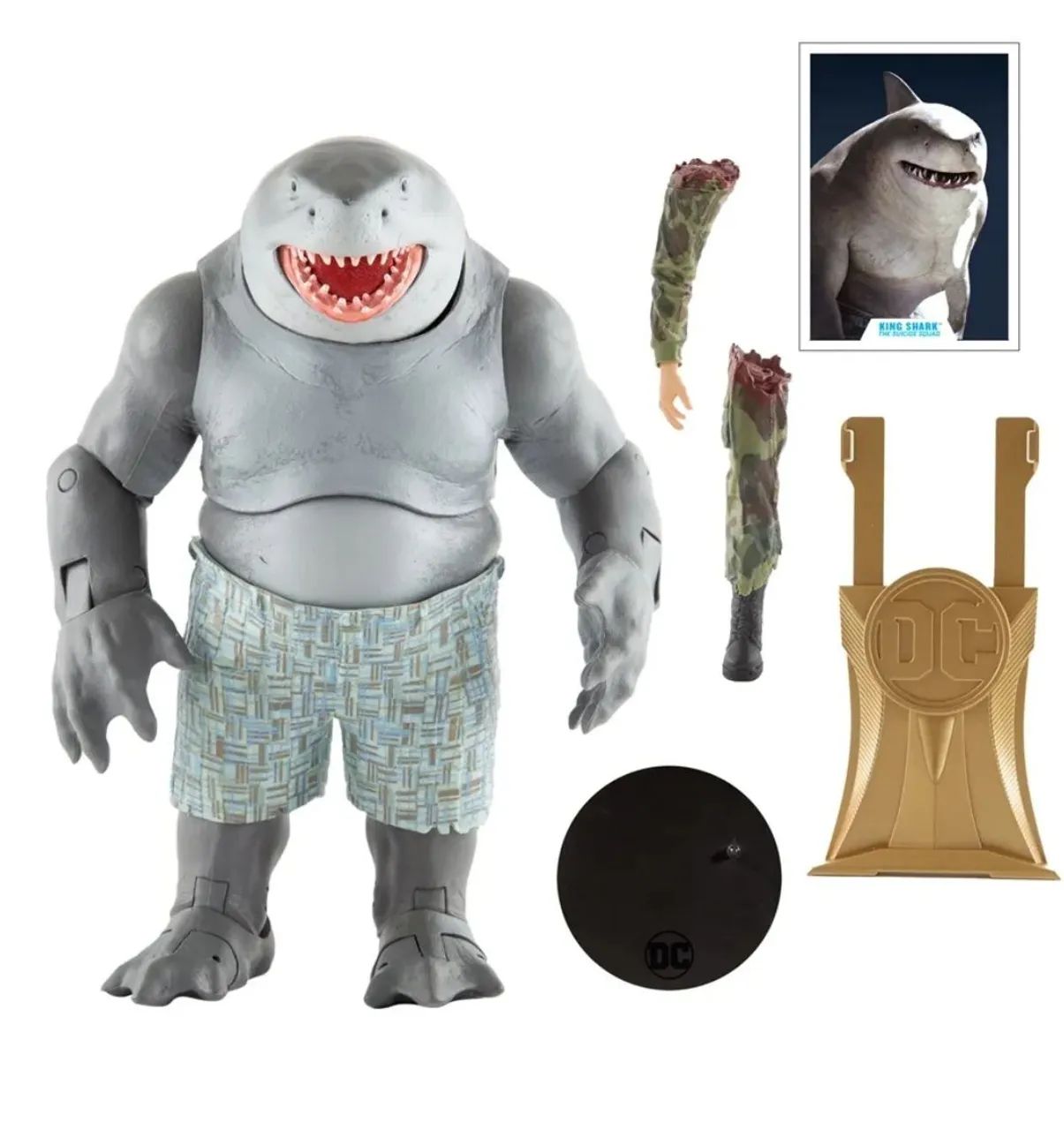 King Shark Mcfarlane + 2 palmeiras suicide squad - Foto 4