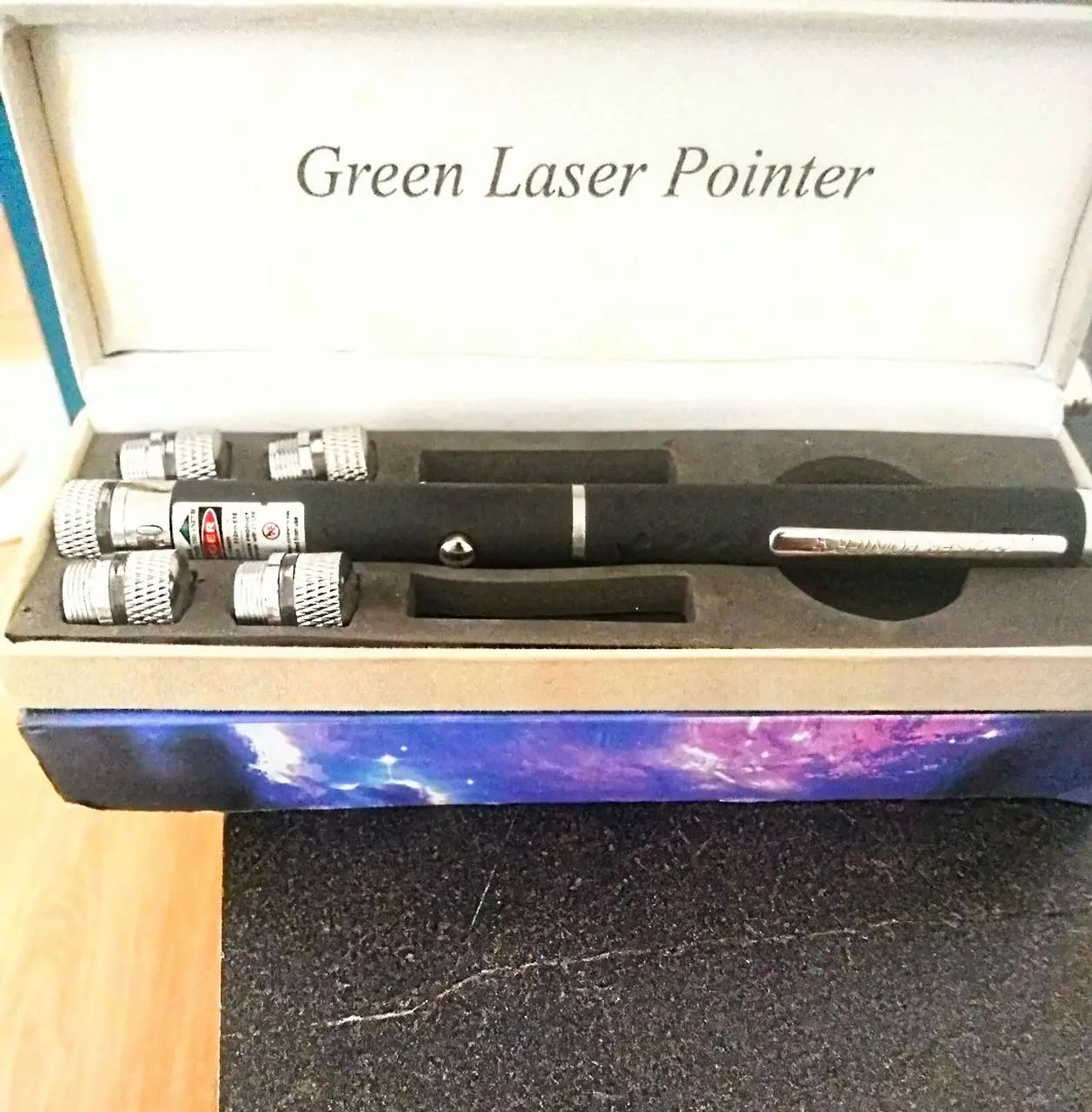 Ponteiro Laser Verde com Acessórios - Novo!