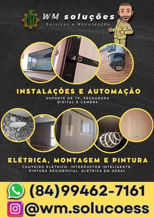 MONTADOR, ELETRICISTA, INSTALADOR E PINTOR