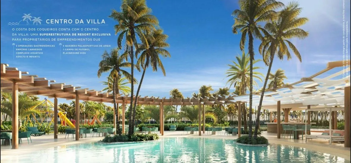 Entrada de 10% e financiamento de 90% em um resort em Carneiros